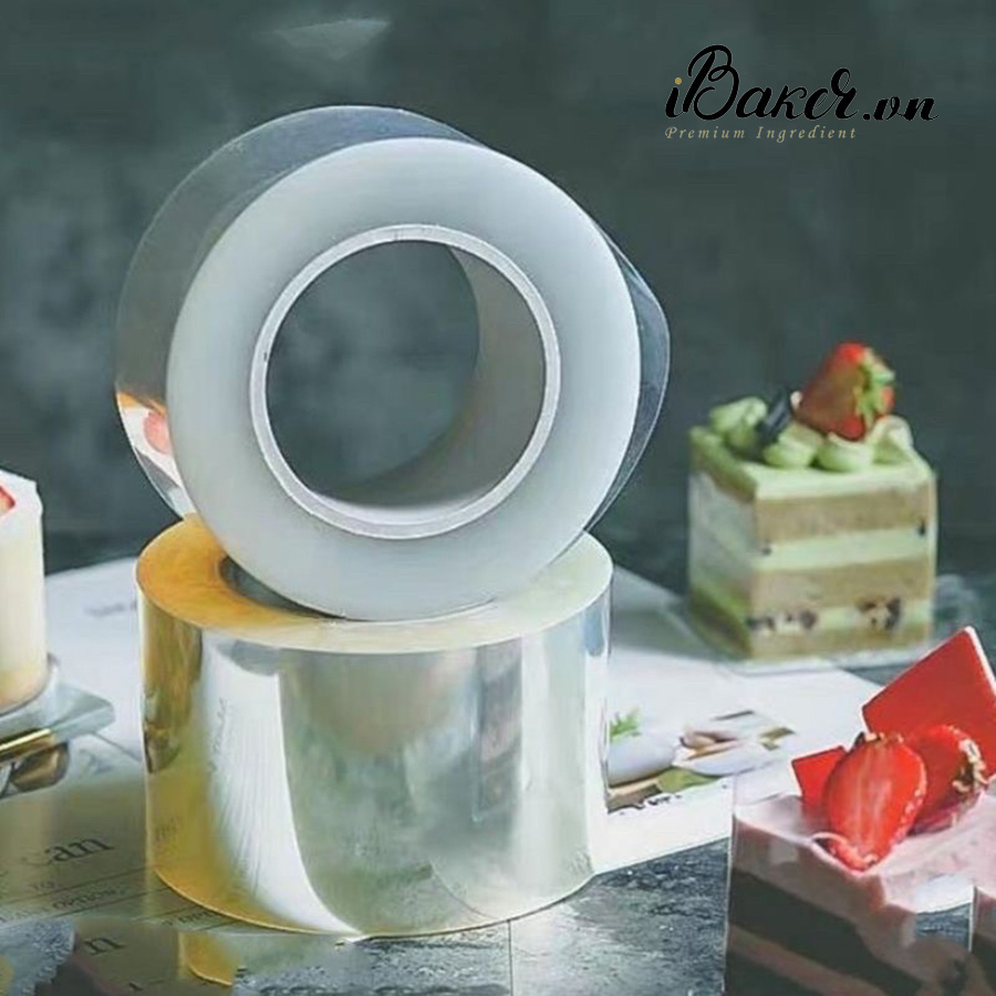 [60 mét, 10 mét] Cuộn mica bọc bánh mouse mềm cao 8cm
