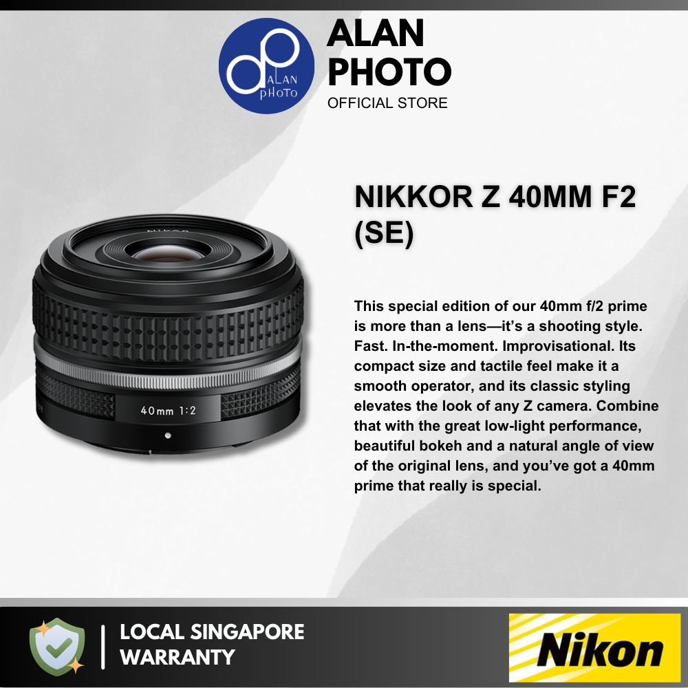 NIKKOR Z 40mm F2 (SE) Lens for Nikon Z | Nikon Singapore