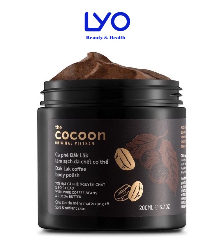 Tẩy da chết cà phê COCOON body 200ml.