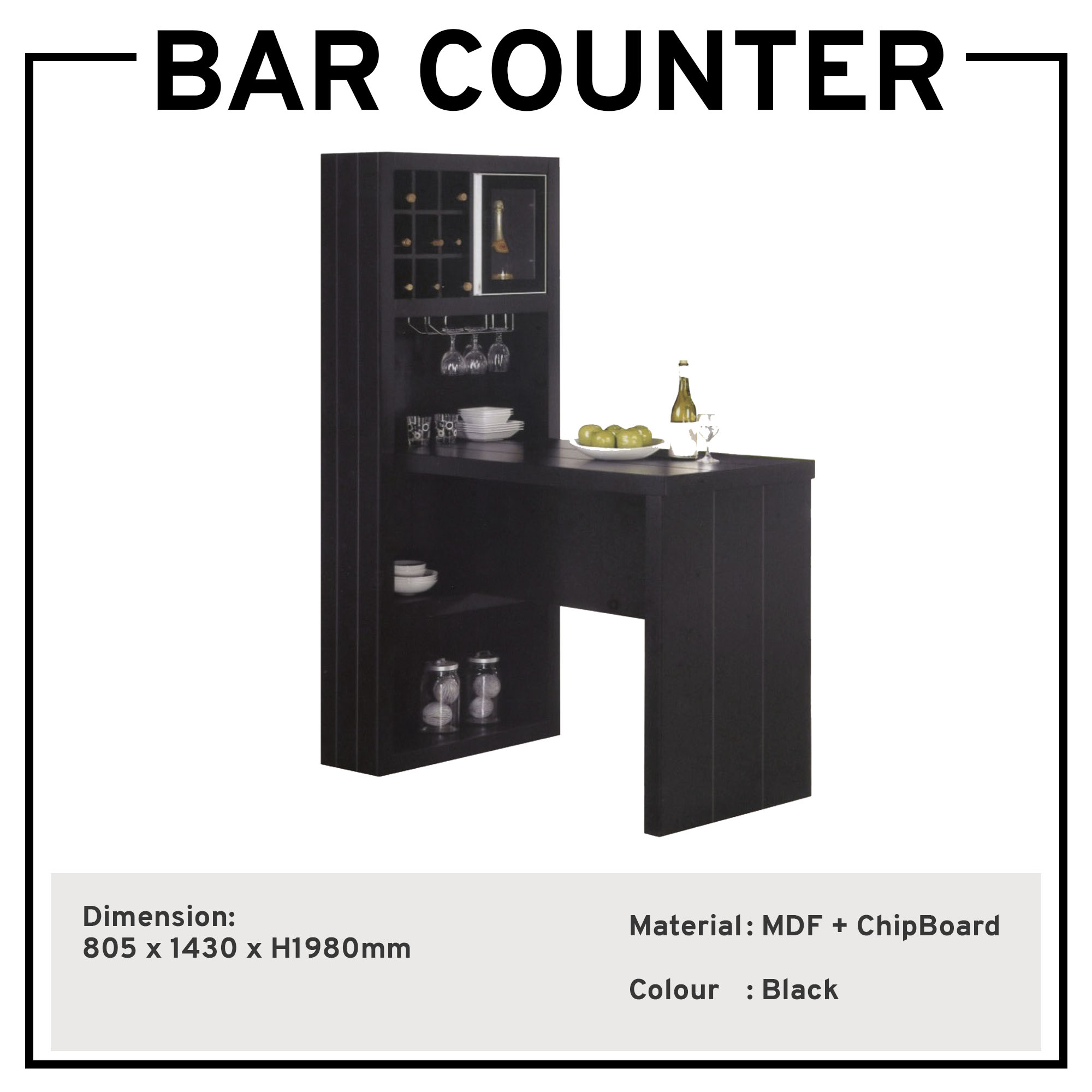 Bar Counter Bar Table L Shape Bar Table High Table Lazada Singapore