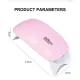6W Mini Nail Dryer - Portable Machine with 6 LED UV Lights for Manicures. 