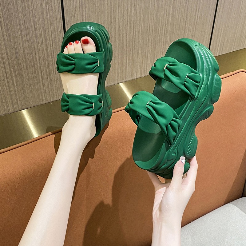 Dép Sandal Đế Xuồng Dày 7p Tăng Chiều cao Hàng Chuẩn Thời Trang Mới