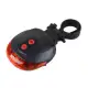 Bicycle Laser Lights 5 LED 2 Lasers 3 Modes Bike Taillight Rear Light Safety Warning. 