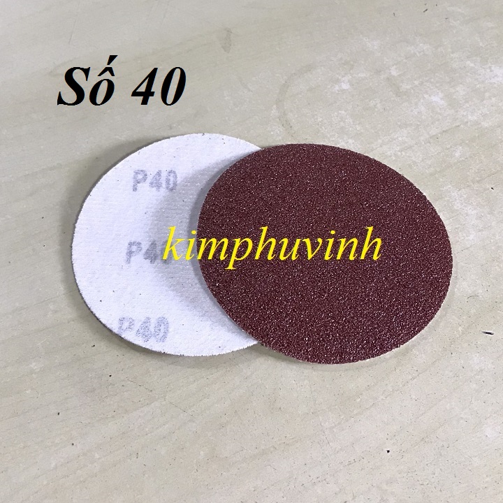 10 tờ - giấy nhám dán 100mm - giấy nhám tròn - đế chà nhám
