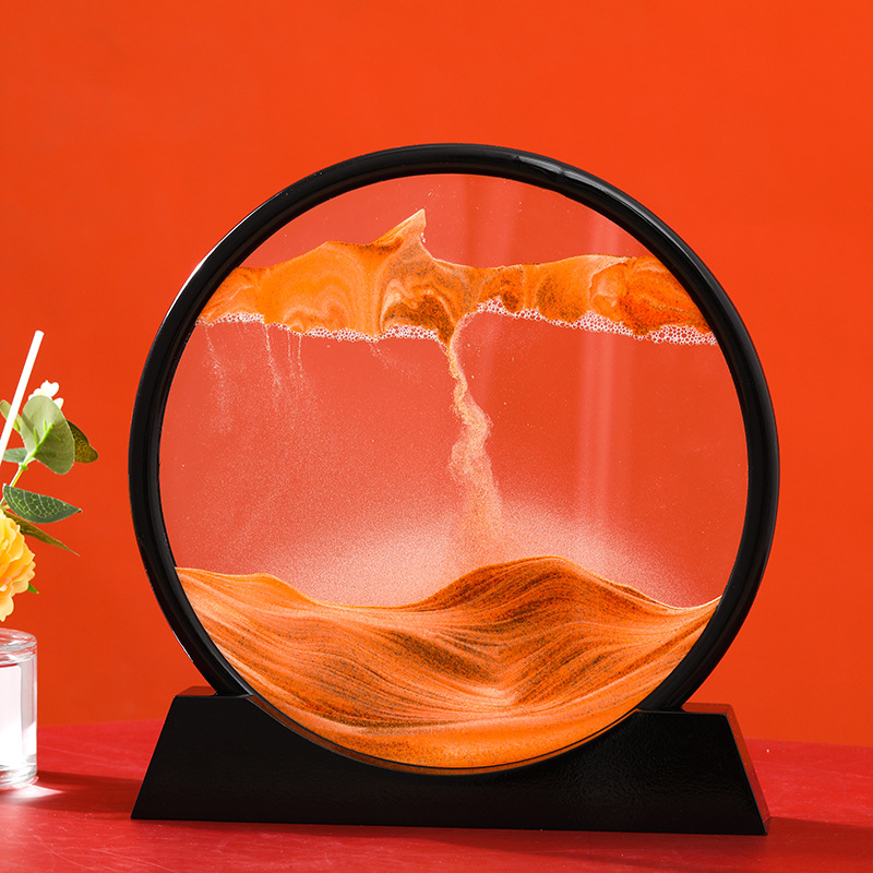 Tranh cát 3d chuyển động kunbe, tranh thủy tinh cát chảy nghệ thuật trang trí, đồ decor nhà cửa bàn làm việc làm quà tặng