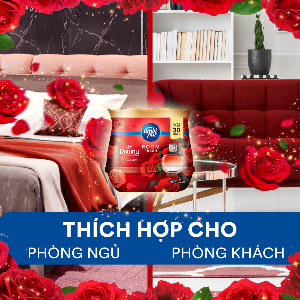 Hộp sáp thơm phòng downy ambi pur passion - mystigue cao cấp hương đam mê, huyền bí thái lan 180g