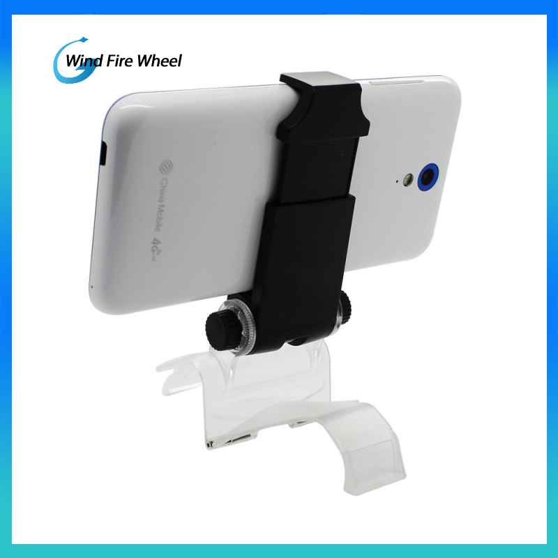 PS4 Slim Smart Handle Clip Cell Mobile Phone Clamp Holder with OTG Cable for 4 Controller Black