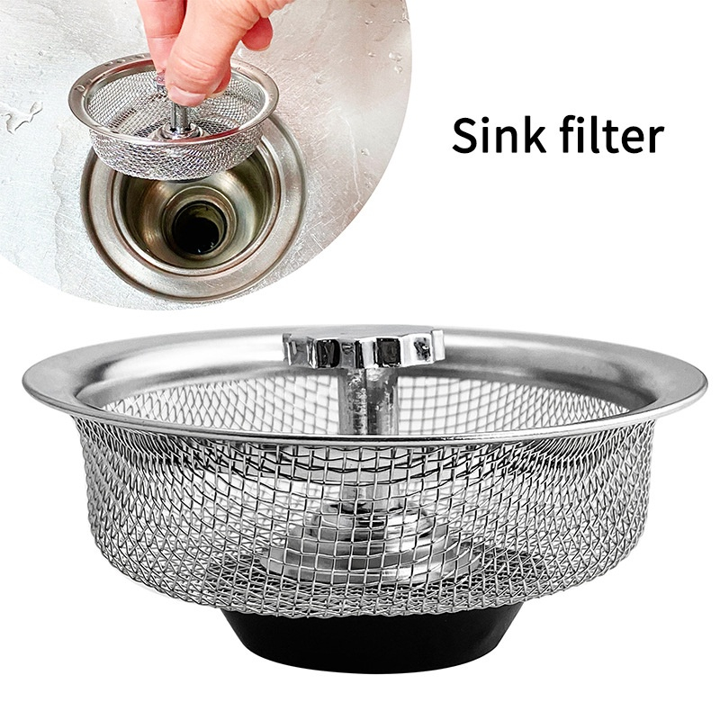Lưới inox lọc rác bồn rửa chén - lưới lọc cặn thức ăn, rau thừa chống tắc nghẽn không gỉ