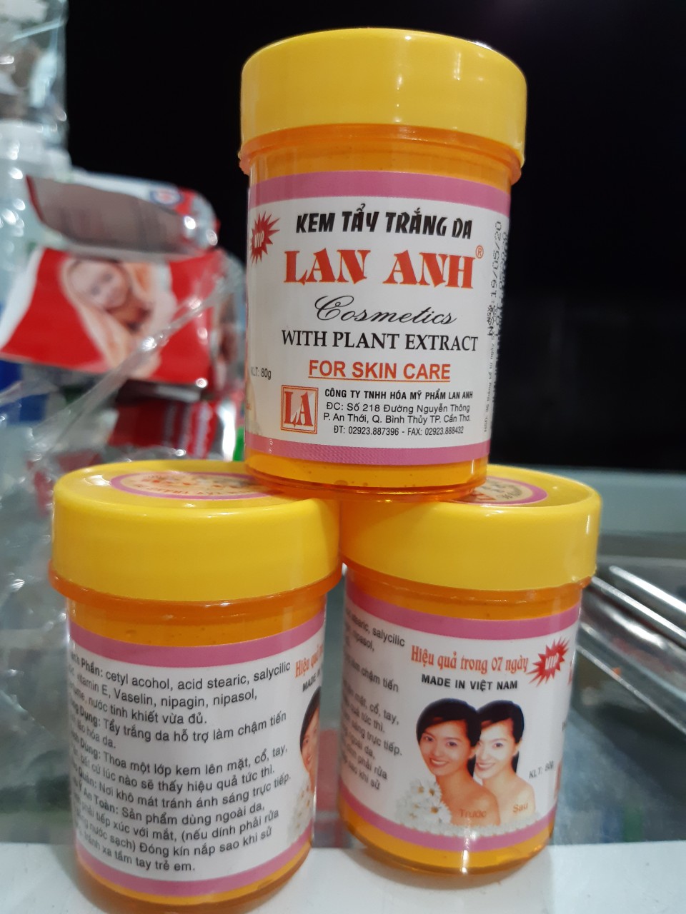 Kem tẩy trắng da lan anh hũ 80g