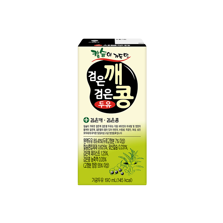 Sữa đậu đen mè đen hàn quốc seoul milk quốc dân 190ml