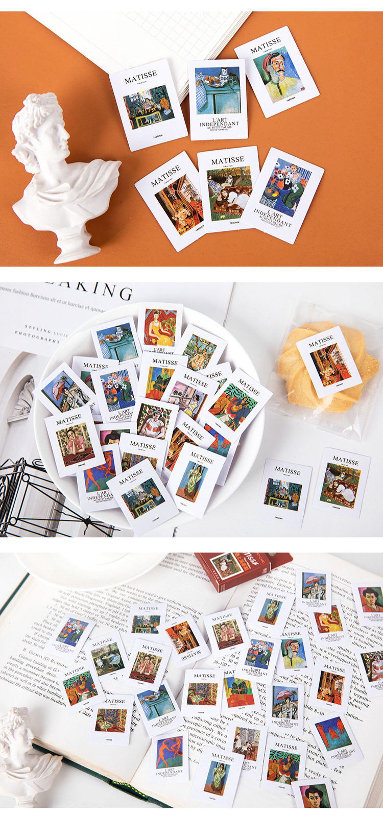 Hộp 45 stickers hình tranh cổ điển