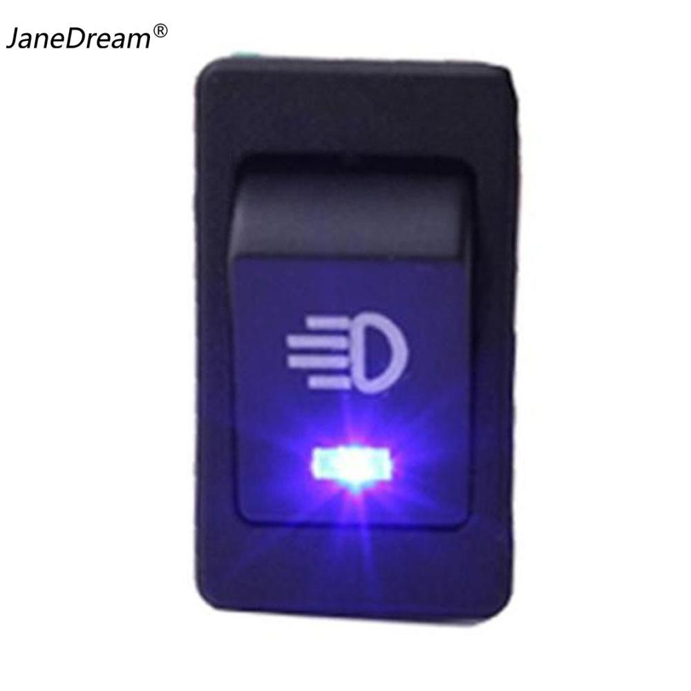 JaneDream 12V 35A Boat Shape Optional Color Car Auto Fog Light Rocker Toggle Switch LED Dashboard Sales