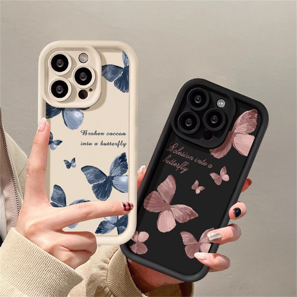 Phone Case Butterfly For Iphone 11 12 13 14 15 Pro Casing Silicone Xr Xs Max 7 8 Plus 11Pro 13Plus_voghion.com