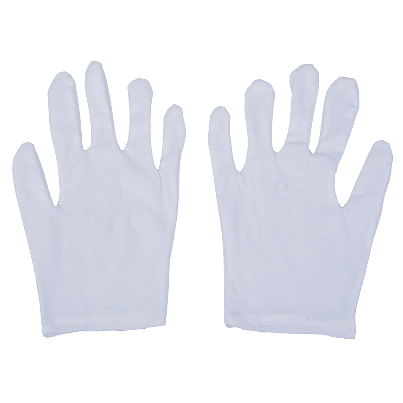12 pairs 100% Cotton White Moisture Lining Glove Health Music Canvas Work thumbnail