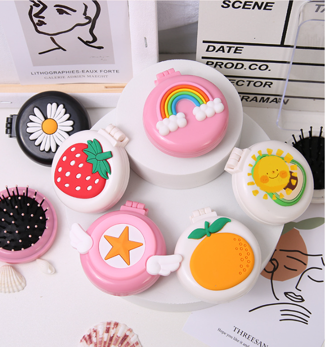 Bộ gương lược mini bỏ túi siêu cute