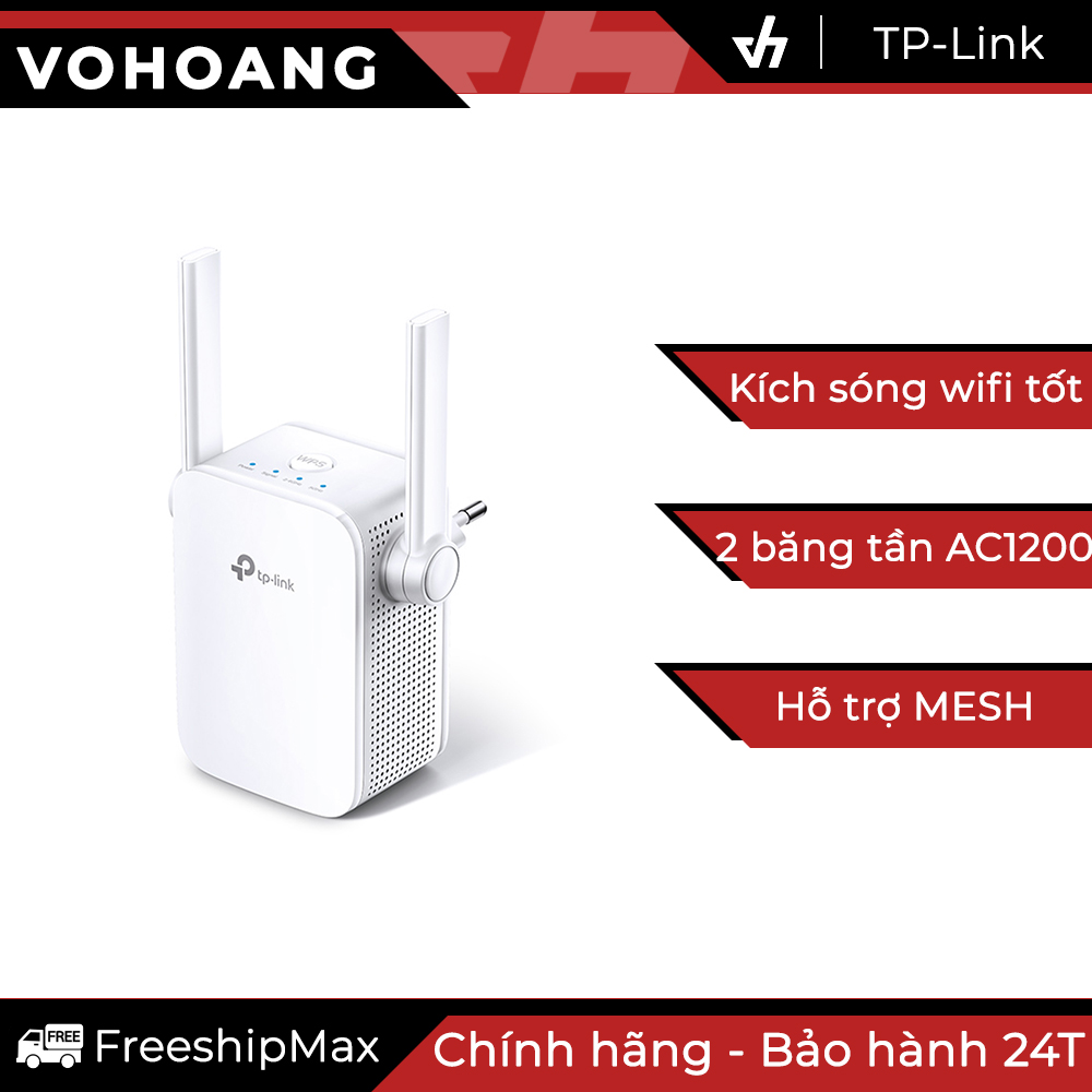 Bộ mở rộng sóng wi-fi tp-link re305 - tốc độ ac1200, ăng ten ngoài mạnh