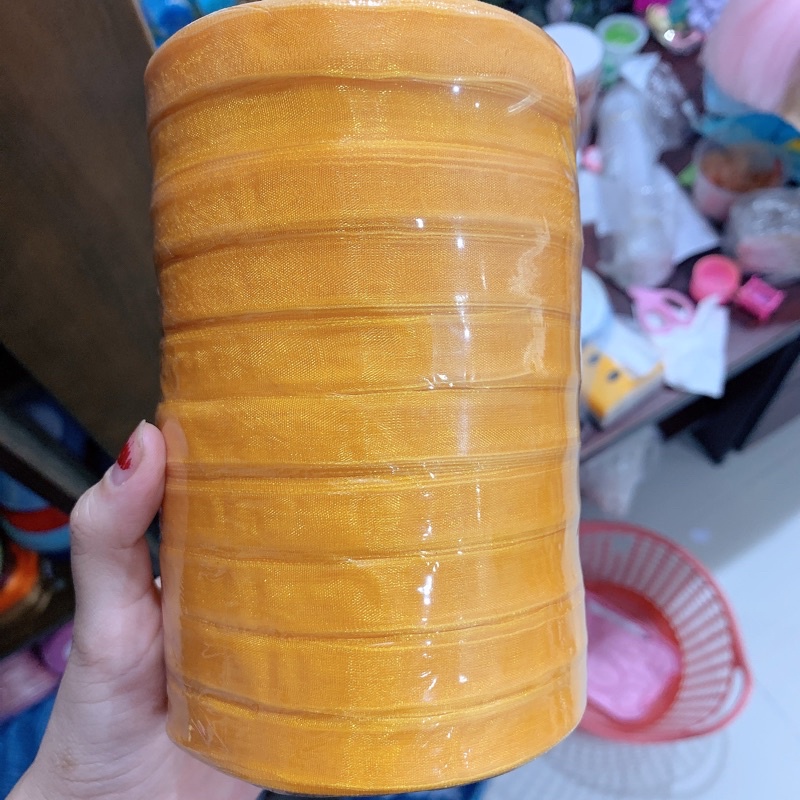 Cuộn ruy băng voan 1,2cm - 1,5cm 45m