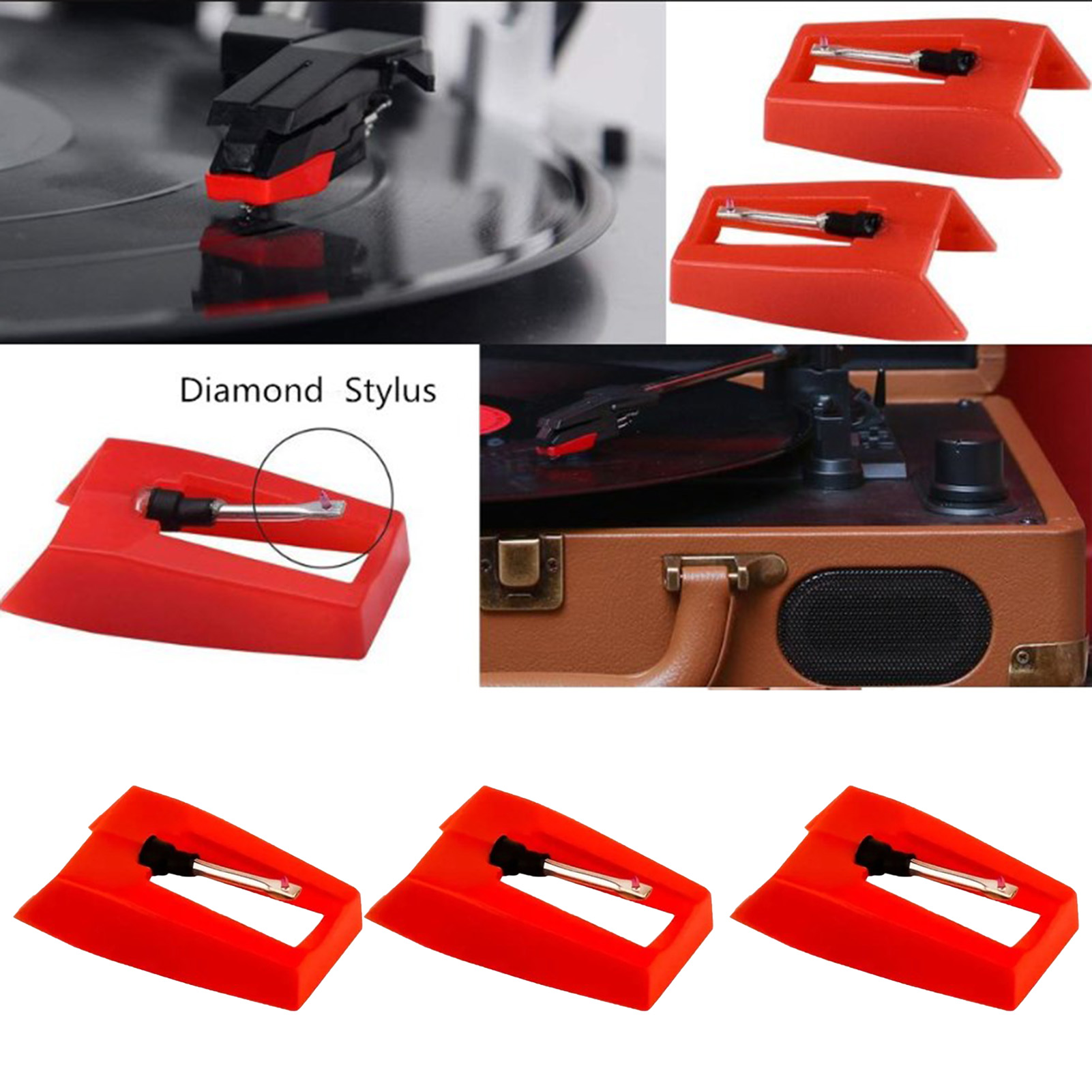 Record Player Needles High-quality Replacement Turntable Needles Compatible and Easy to Use Stylus for Record Players