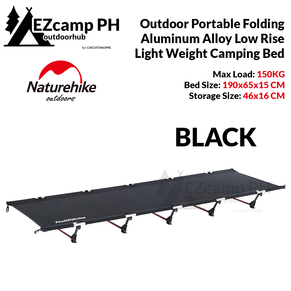 Naturehike Outdoor Portable Folding Low Rise Camp Bed Load up to 150KG