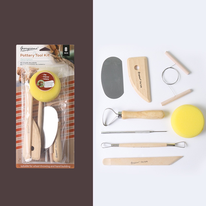 Bộ dụng cụ 8 món làm đất sét đất nặn giorgione