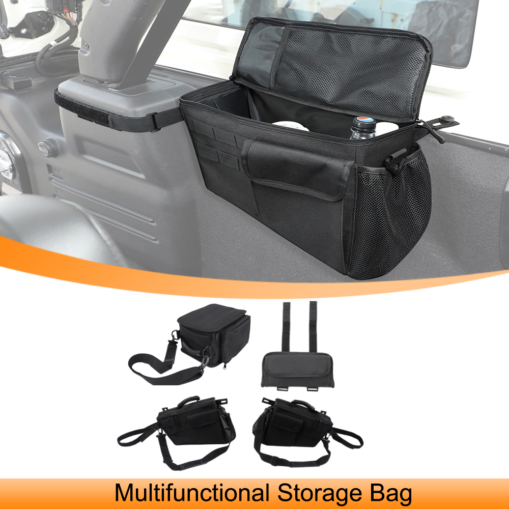 Jeep Wrangler Rear Trunk Storage Bag – JK JL 2007+, Black ABS/Oxford Cloth