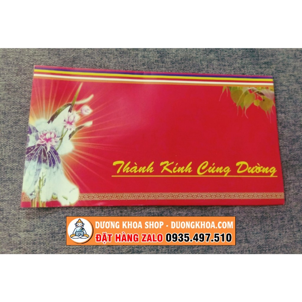 Phong bì cúng dường cao cấp - combo 100 bao thư thành kính cúng dường