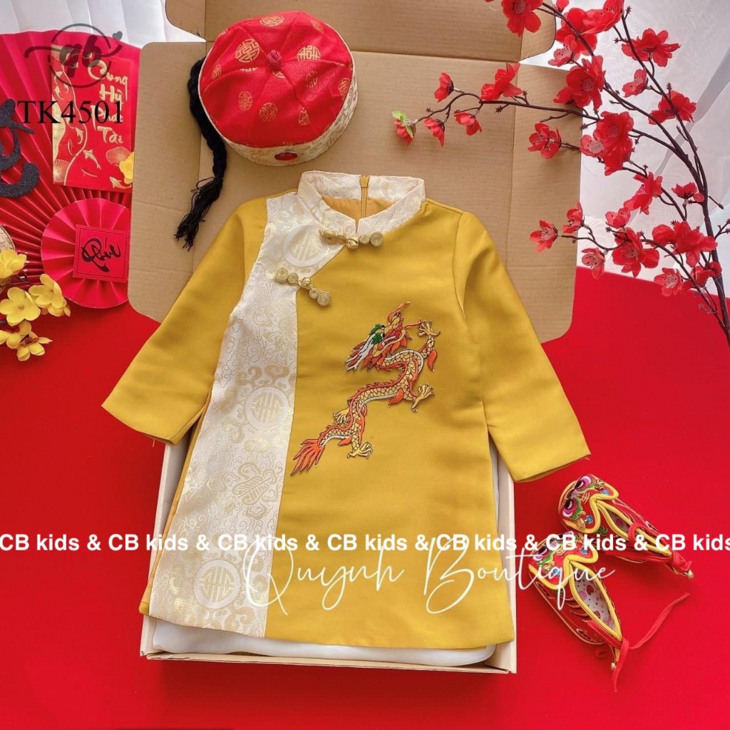 8-28KG ÁO DÀI BÉ TRAI MẶC LỄ TẾT BẢNH BAO(ADNR)