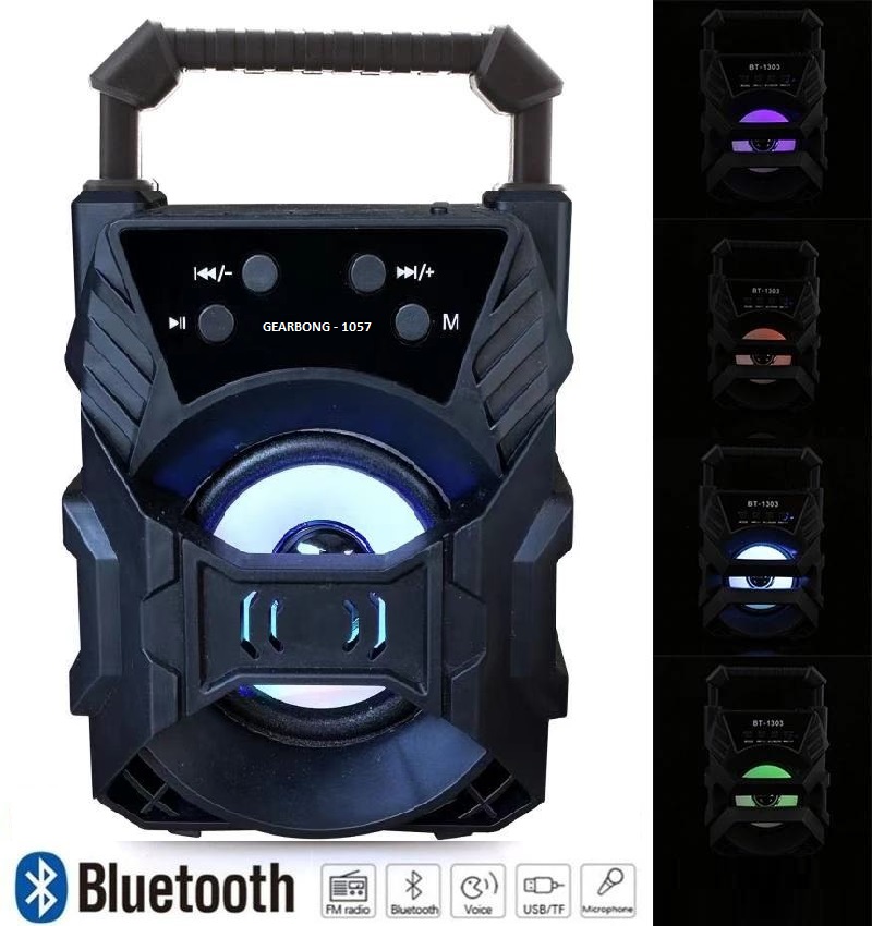 KTS 1057 Extra Bass Portable Speaker With Bluetooth, TF Memory Card Reader and USB Pen Drive Speaker. 