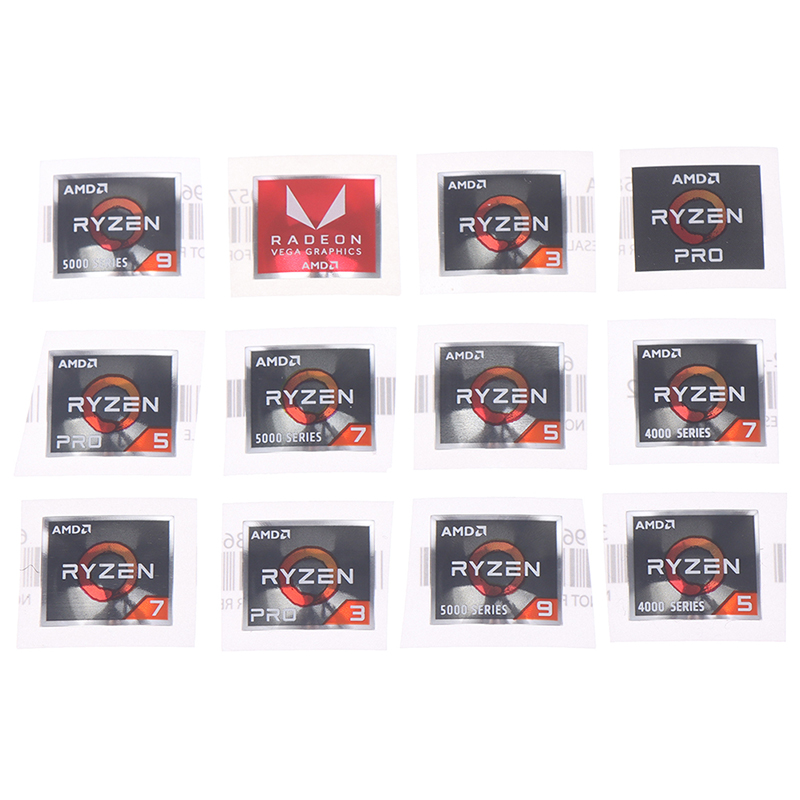 AMD Processor Series Sticker ATHLON Ryzen R 3 5 7 Logo PRO7 Generation Label. 