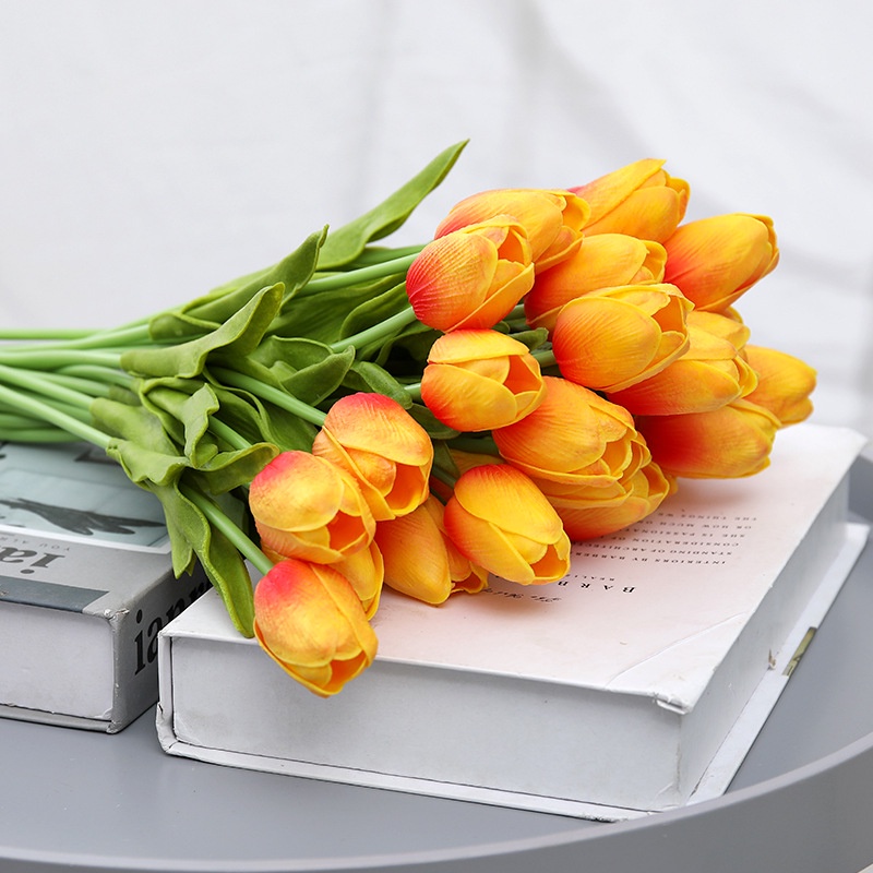 Hoa Giả ️ Hoa Tulip Giả PU Cao Cấp