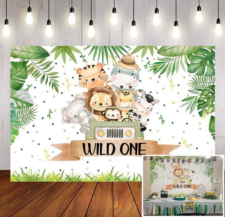 Wild One Backdrop 1st Birthday Safari Party Decoration Drive by First  Birthday Background Two Wild Backdrop ungle Animals Theme Banner 2nd  Birthday Photoshoot Background | Lazada PH