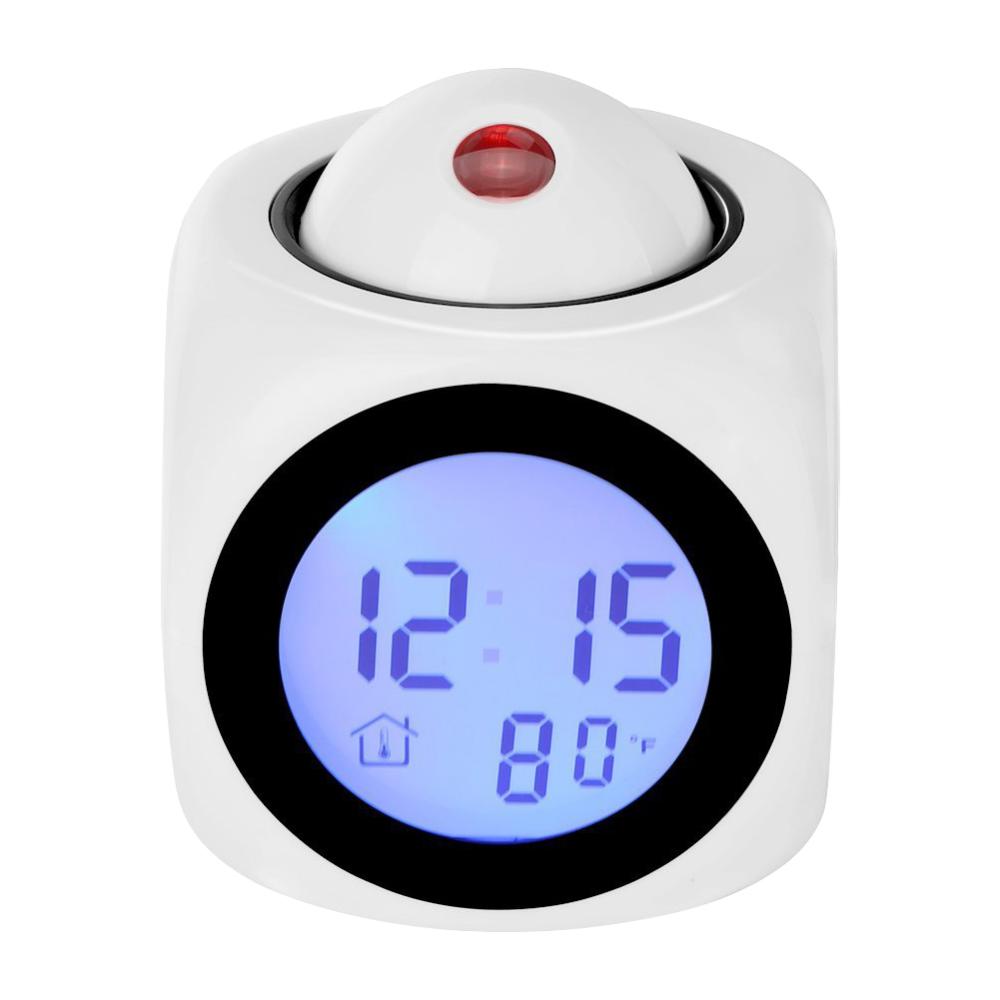 Electronic Alarm Clock Multi-function Digital Projection Alarm Clock LED Temperature Display for Home Bedroom Decoration