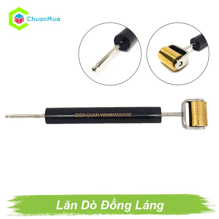 Cây Lăn Dò Đồng Láng Mát Xa - Dụng Cụ Diện Chẩn ( Phụ Kiện Masage Điện Chấn, Nhấn Lay Huyệt Mặt Cổ Tay Chân Toàn Thân ) ChuanMua GDA170