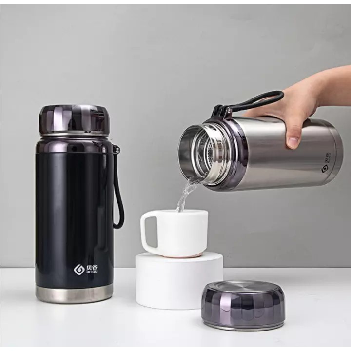 Bình giữ nhiệt cao cấp inox 304 titan 1000 ml - 1200 ml/bình inox nguyên khối siêu bền- giữ nhiệt lâu - giữ nguyên hương vị