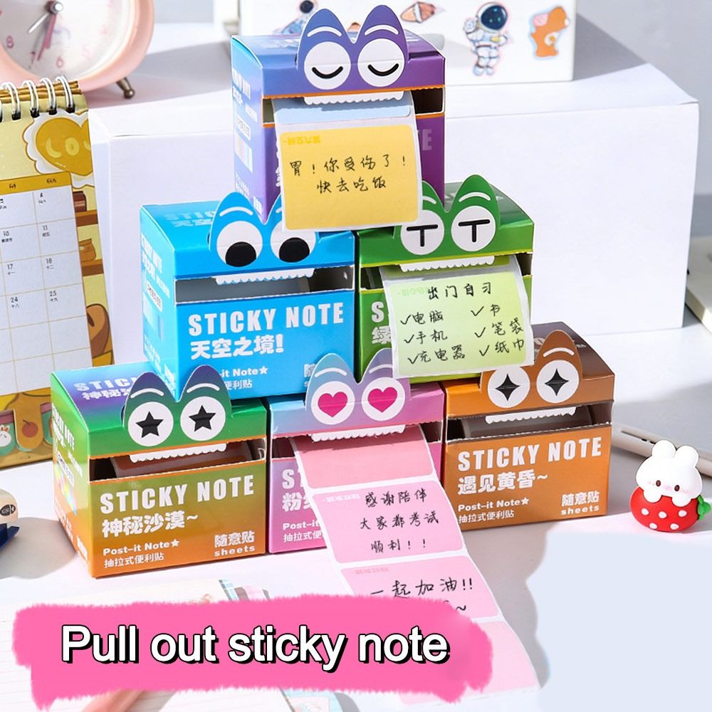 Funny Cartoon Memo Pad Paper Pull Out Design Self-Adhesive Sticky Notes ...