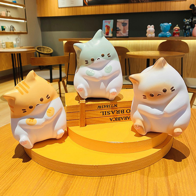 New Cat Stress Relief Squishy Toy PU Slow Rising Squeeze Antistress Ball Cartoon Table Ornaments Squishy Stress Reliever Toys. 