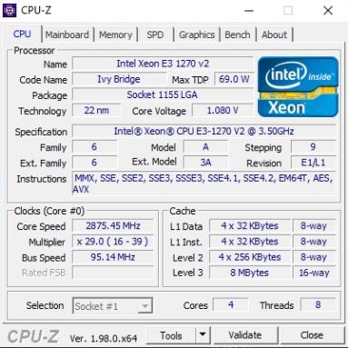 Chip CPU Intel Xeon E3 1270 V2 socket 1155 3.50 GHz Tương đương i7 4770