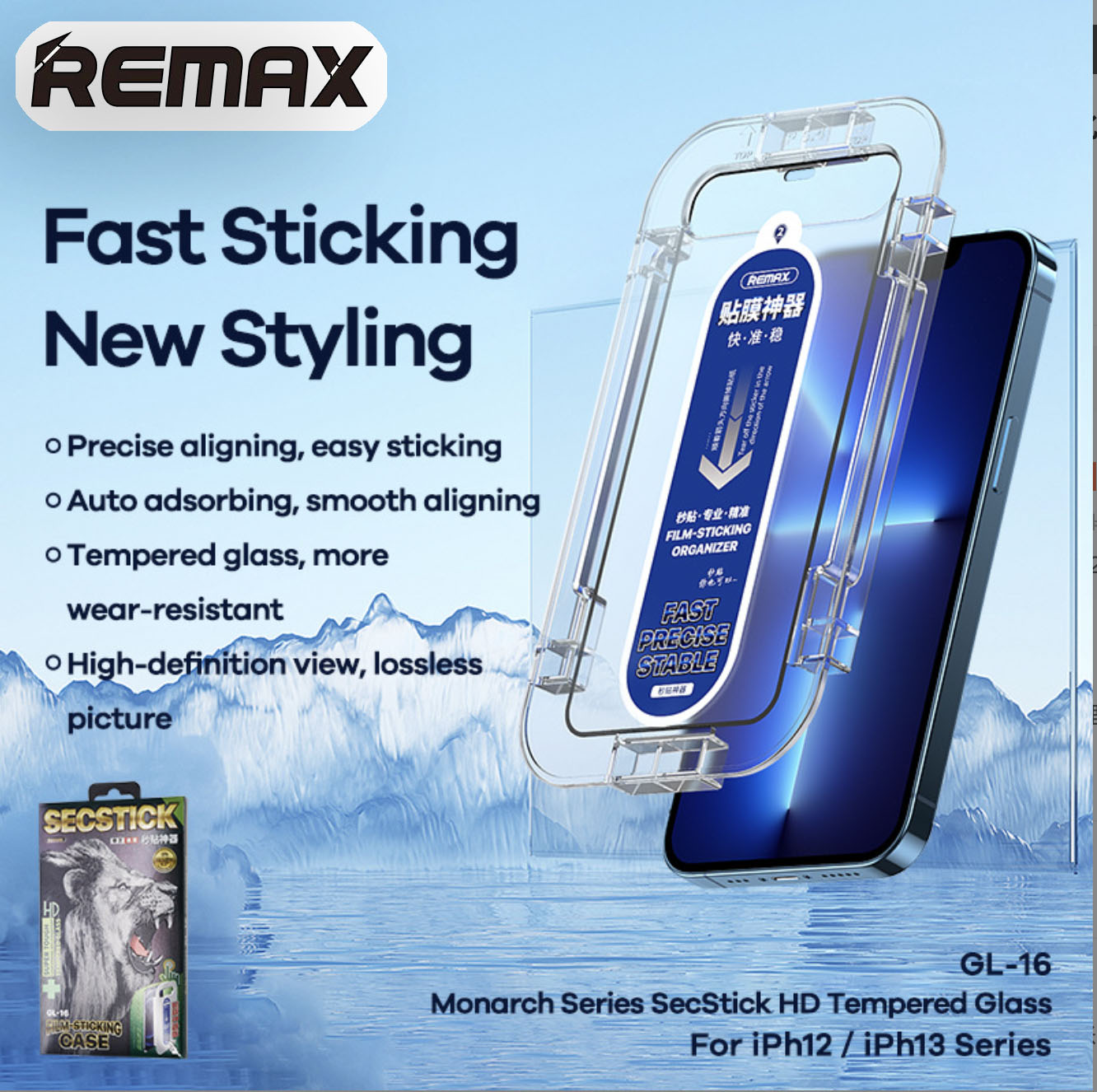 Kính cường lực Remax kèm Khung tự dán lấy bụi Chống bụi iPhone 15 Pro Max 14 Pro 13 Pro 12 Pro Max 12 Plus 11 Series