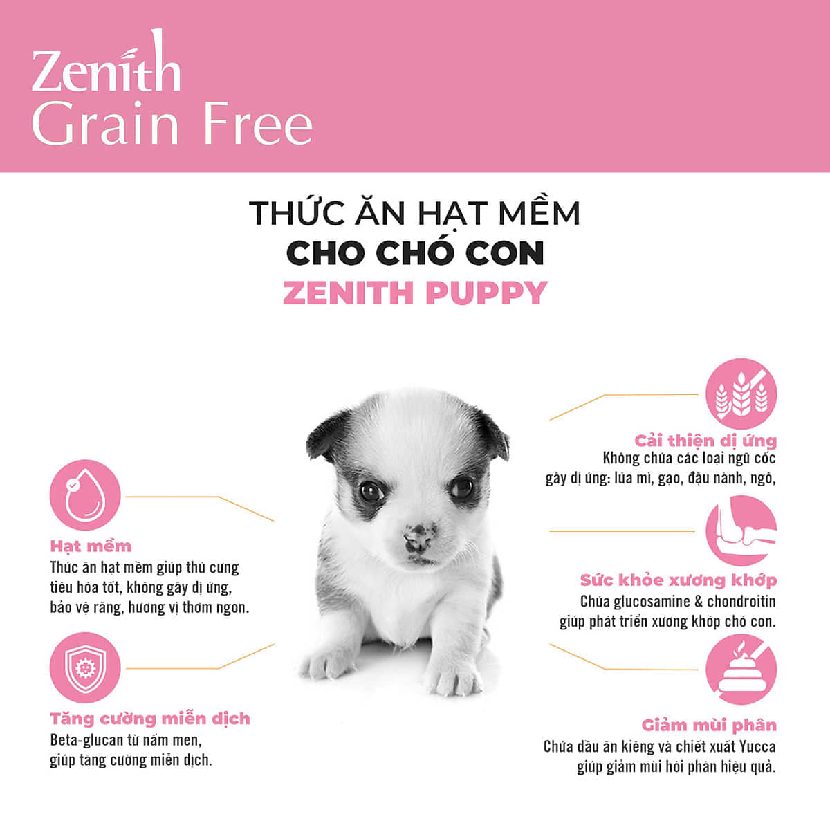 Zenith PuppyThức ăn hạt mềm cho chó con 300g, 500g
