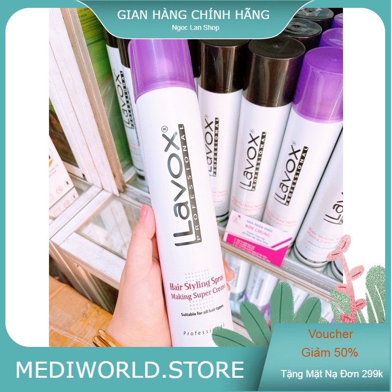 Keo Xịt Tóc Giữ Nếp Cứng và Mềm Lavox 420ml