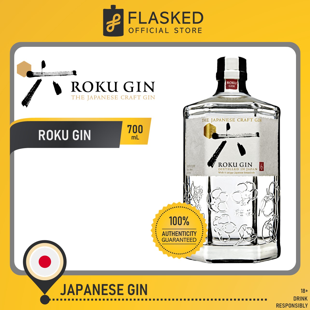 Suntory Roku Japanese Gin 700mL Lazada PH