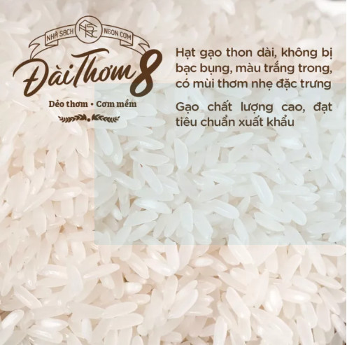 Gạo A An Đài Thơm 8 ( Túi 5Kg )