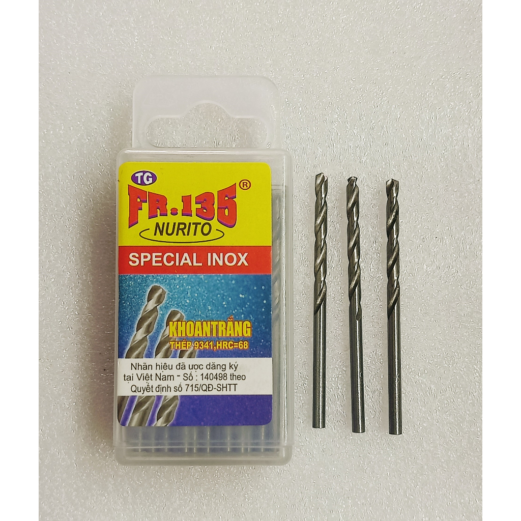 MŨI KHOAN INOX (phi 1 - phi 5.5) NACHI, FR135, FT135