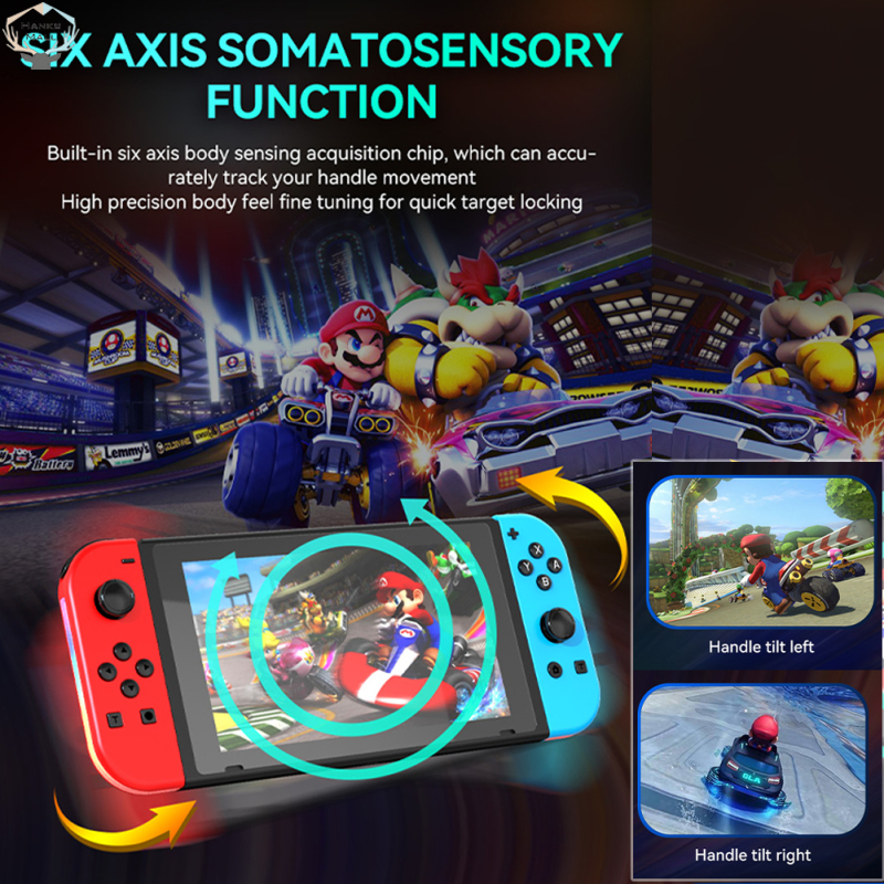 Games Controller Wireless Color RGB Lighting Game Console Handheld Console With Dual Vibration Wake-up Compatible For Switch