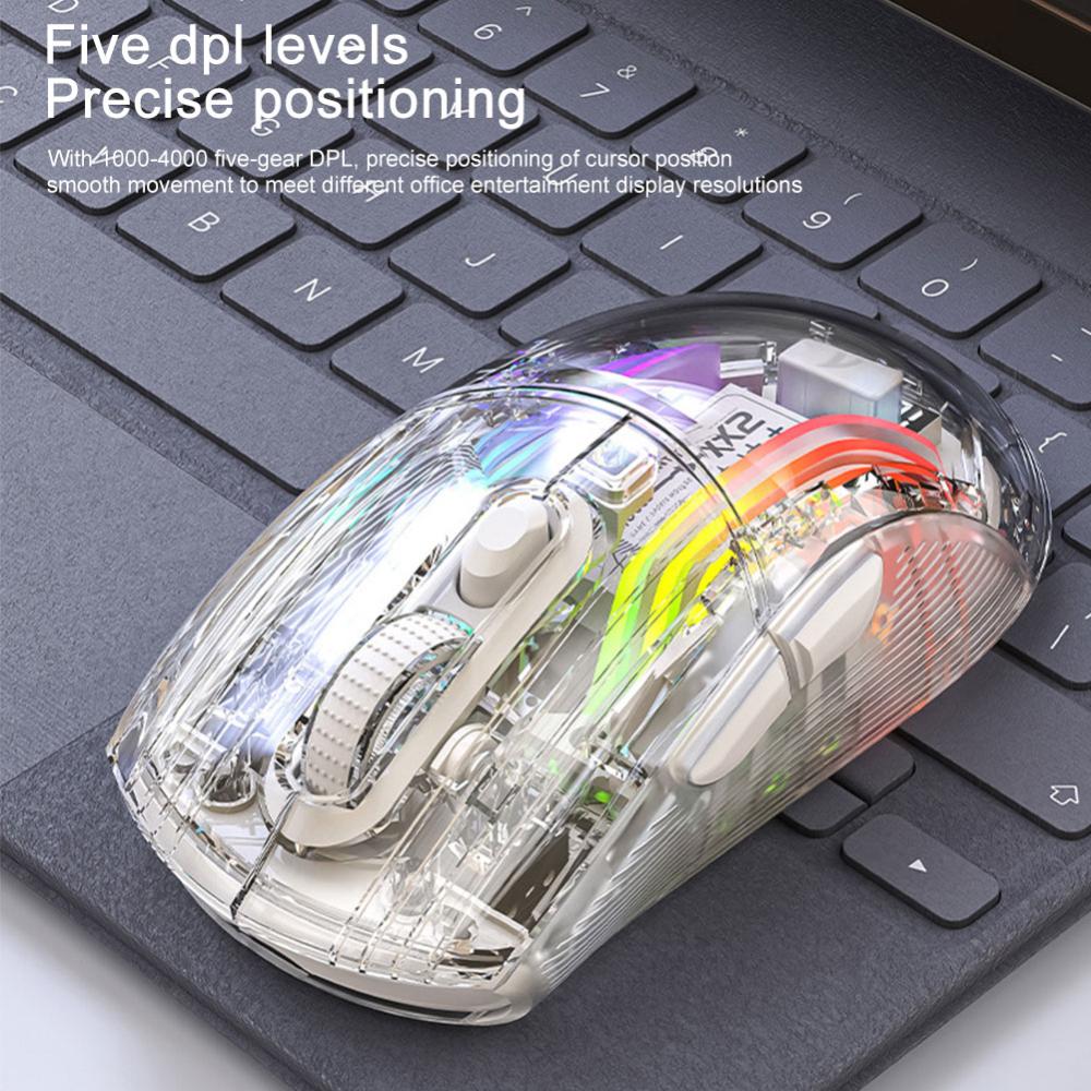 Chuột chơi game không dây Lighting RGB 3 chế độ chuột có dây Bluetooth tương thích 5.0/2.4G/USB-C cho máy tính xách tay Máy tính để bàn