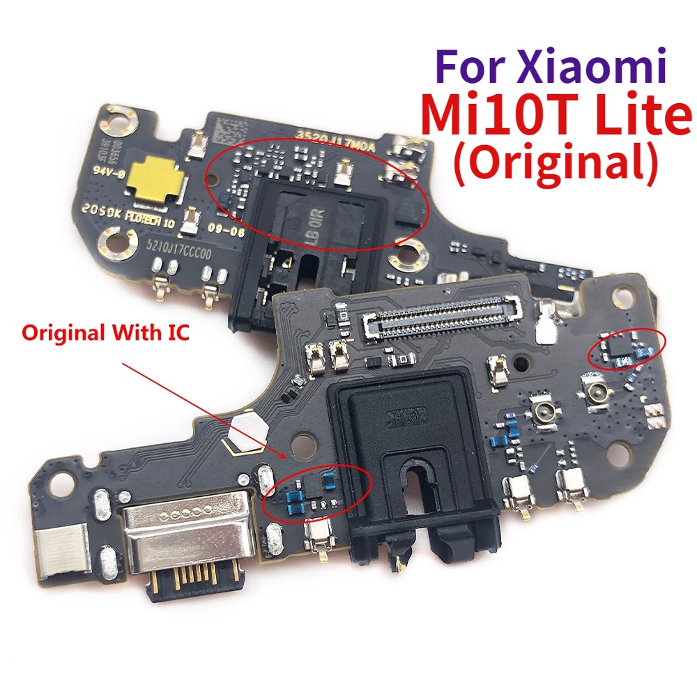 Cho Xiaomi mi 10t Lite sạc Micro USB đế kết nối cổng kết nối Microphone phụ tùng thay thế cáp mềm