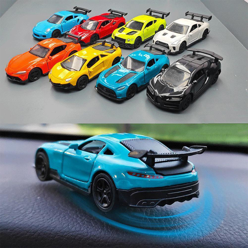 1PC Auto Dashboard Turning Racing Model Decoration Sports Car Drift Rotating Ornaments Car Individuality Center Console Accessories. 