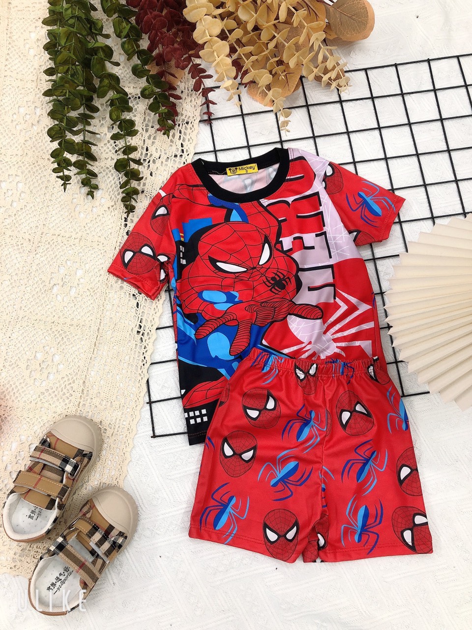 (Dọn kho thanh lý) Bộ cotton thun lạnh in 3D cho bé từ 8-20kg