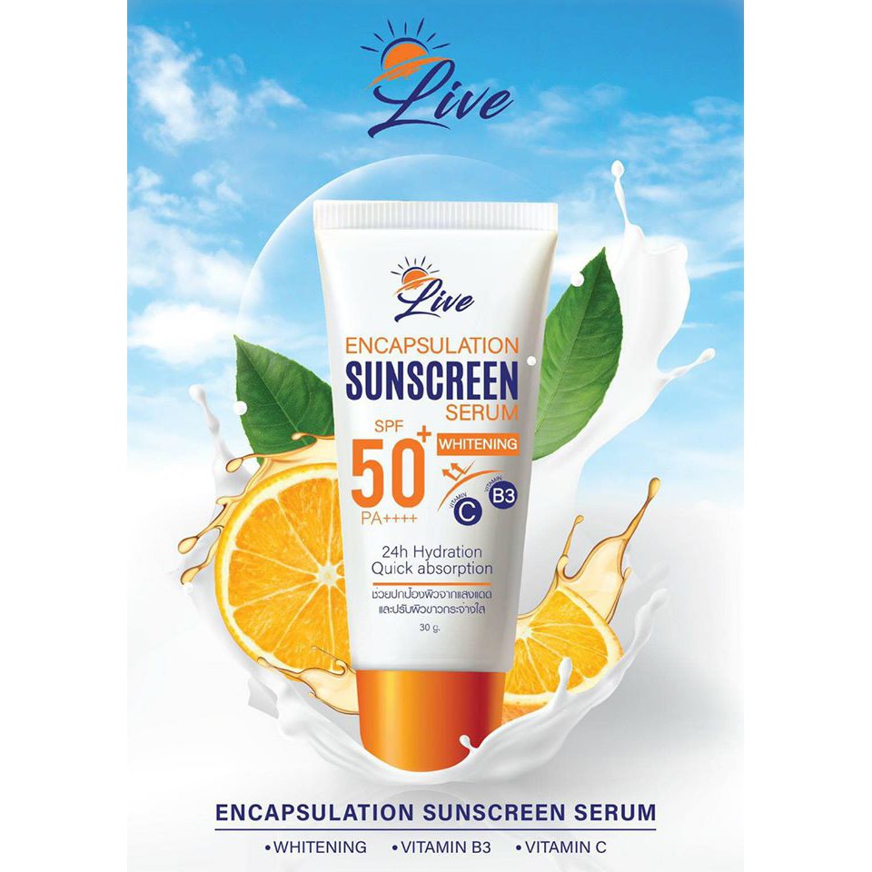 live sunscreen serum