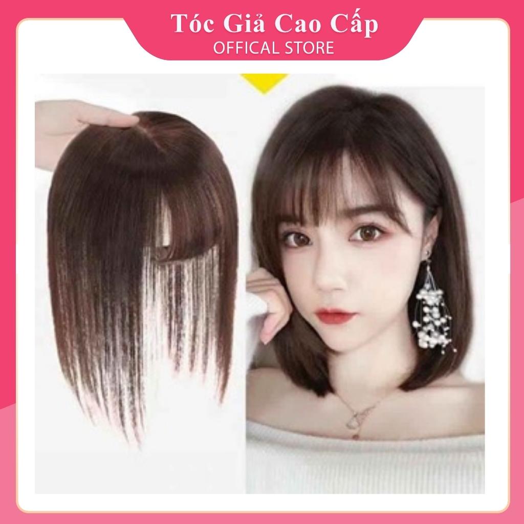 Tóc Mái Giả Che Hói Đỉnh Mái thưa 35cm Đẹp Siêu Mượt Như Tóc Thật